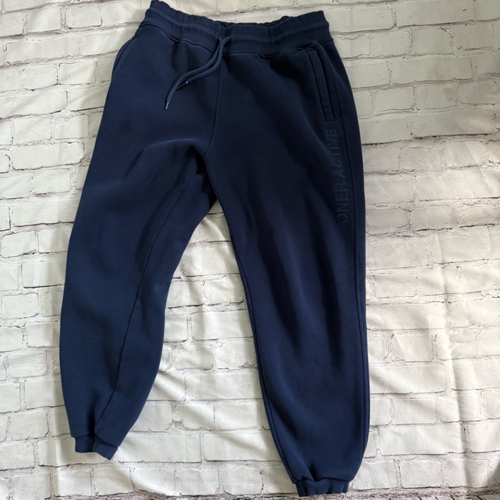 Oner Active Navy Blue Jogger Sweatpants Mens Size M - Picture 2 of 8